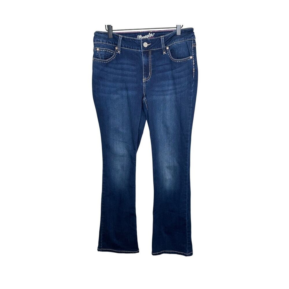 Wrangler Retro Mae Bootcut Jeans Women 11/12x34 Blue Stretch Western Rodeo Pants